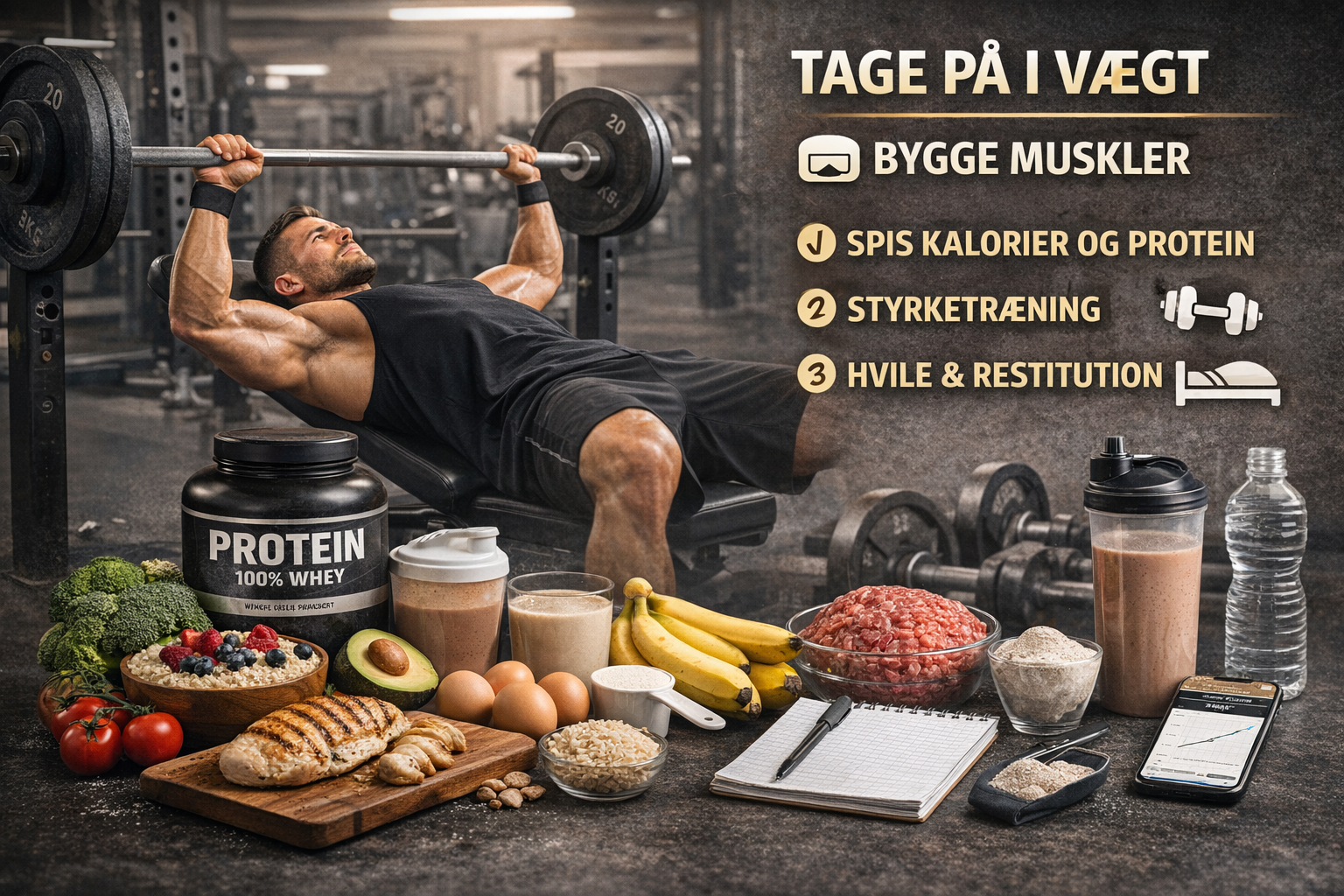 Byg større muskler og øg din vægt: Den ultimative guide til sund vægtøgning