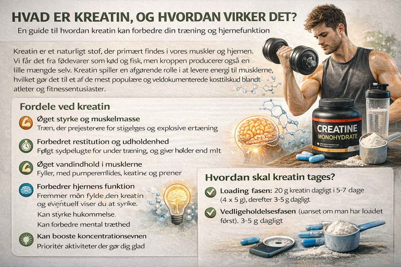 Kreatin – Din Ultimative Guide til Et Effektivt Træningstilskud