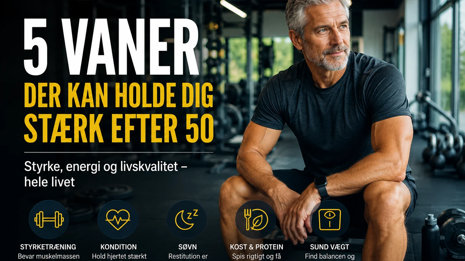 5 vaner der kan hjælpe dig med at holde kroppen stærk efter 50
