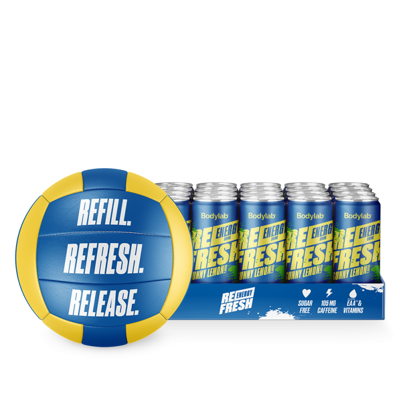 Refresh Energy Drink (24 x 330 ml) + Gratis Refresh Volleyball