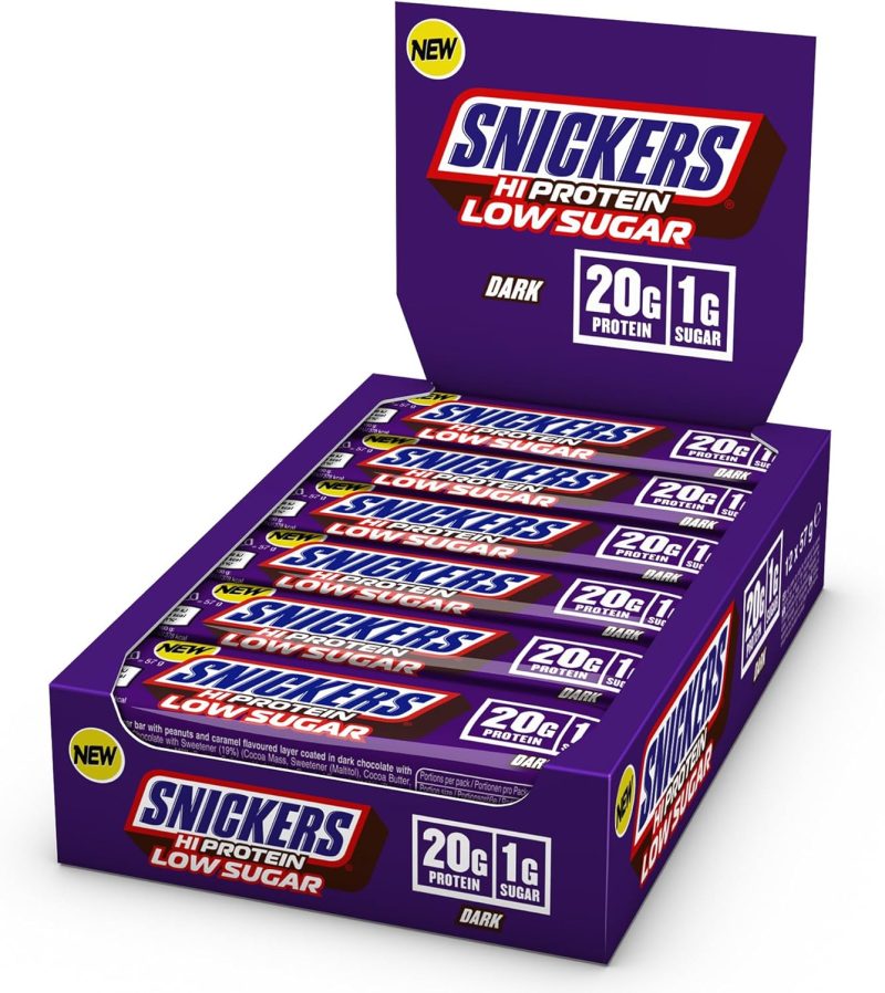 Snickers Hi Protein Bar Low Sugar - Dark Chocolate (12x 57g)