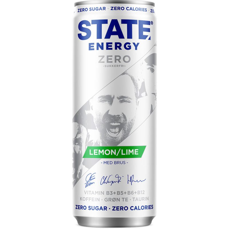 STATE Energy Zero - Lemon/Lime (24x 355ml) - OBS! BEDST FØR 14/2-25